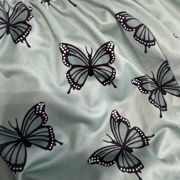 Butterfly Print Sleepwear Set - Green - Picture 6 of 6